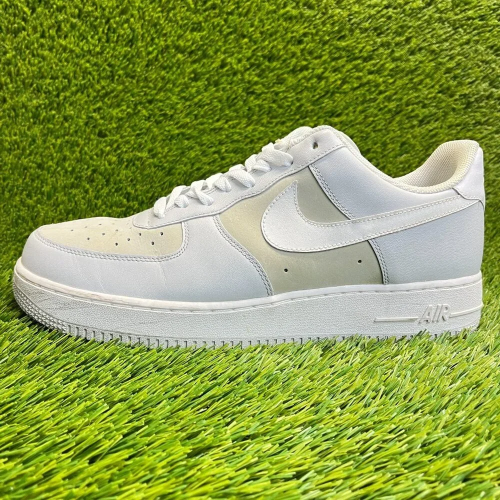Nike Air Force 1 '07 Low Mens Size 11.5 Ivory Gray White Athletic Shoes Sneakers